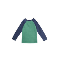 Haut en coton bicolore avec logo d'archive - Bright Pigment Green