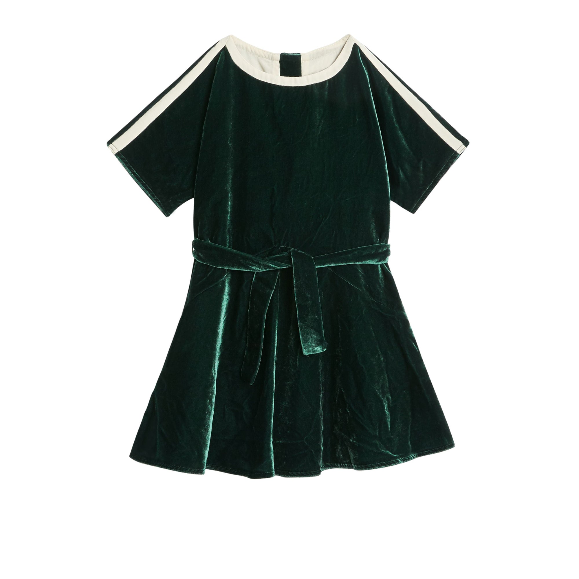 Robe en velours rayée - Dark Forest Green