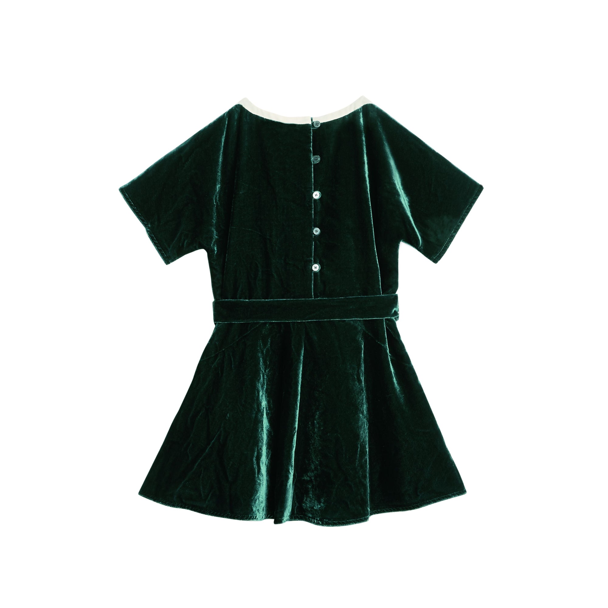 Robe en velours rayée - Dark Forest Green