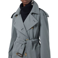 Trench en gabardine tropicale doublé de laine - Dusty Blue