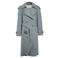 Trench en gabardine tropicale doublé de laine - Dusty Blue