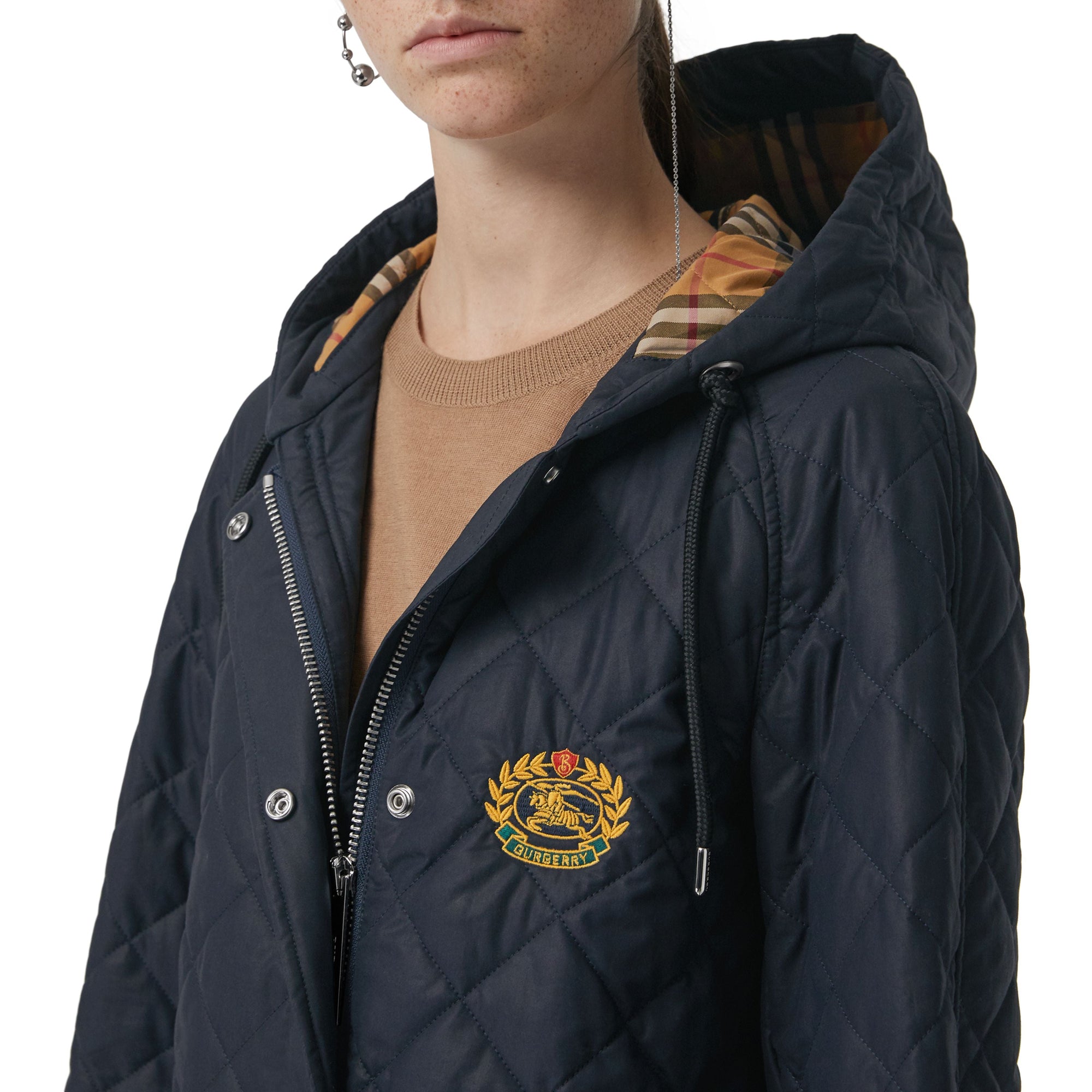 Parka matelassée oversize avec capuche - Navy