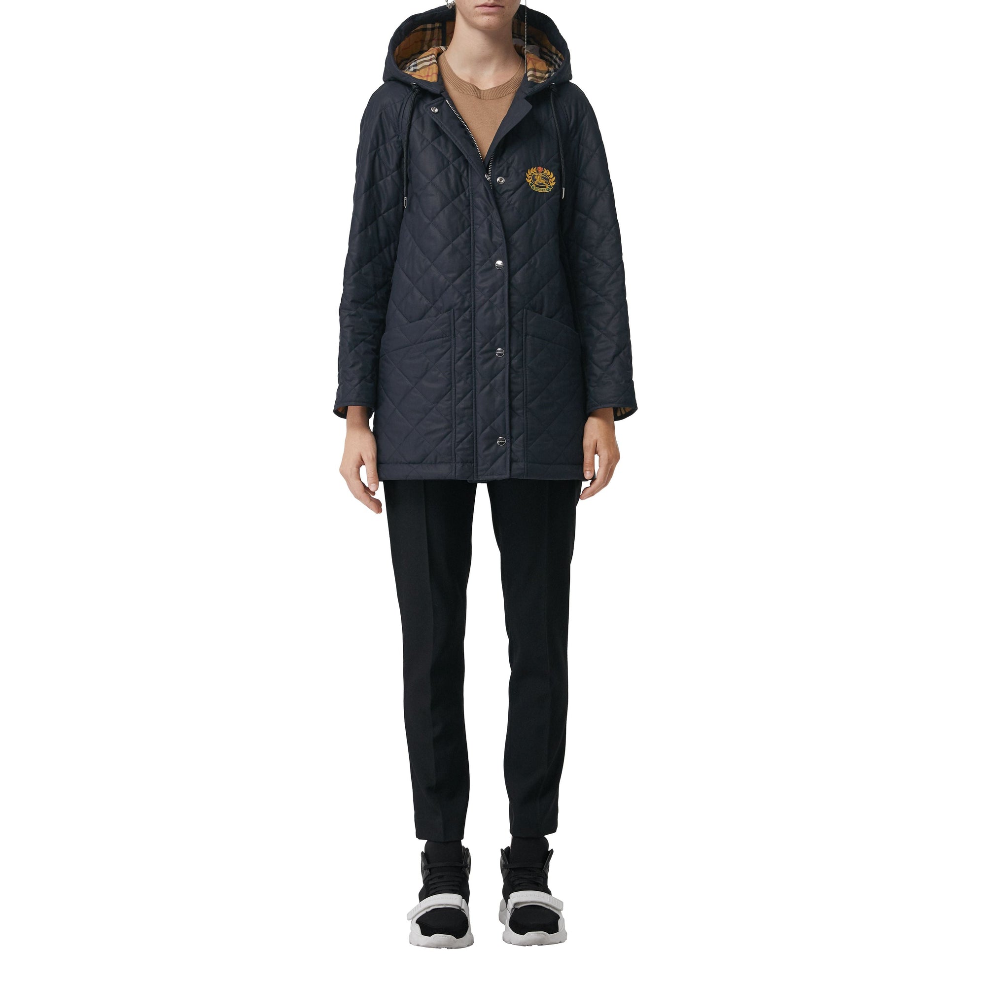Parka matelassée oversize avec capuche - Navy