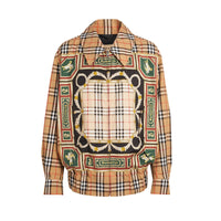 Veste Harrington à imprimé écharpes d'archive - Antique Yellow