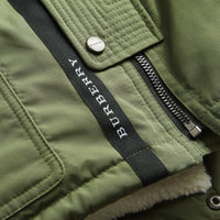 Parka rembourrée en duvet avec capuche amovible - Sage