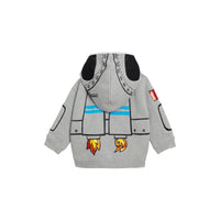 Veste à capuche en jersey avec imprimé astronaute - Grey Melange