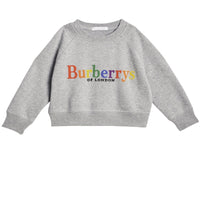 Sweat-shirt en jersey de coton avec logo d'archive - Grey Melange