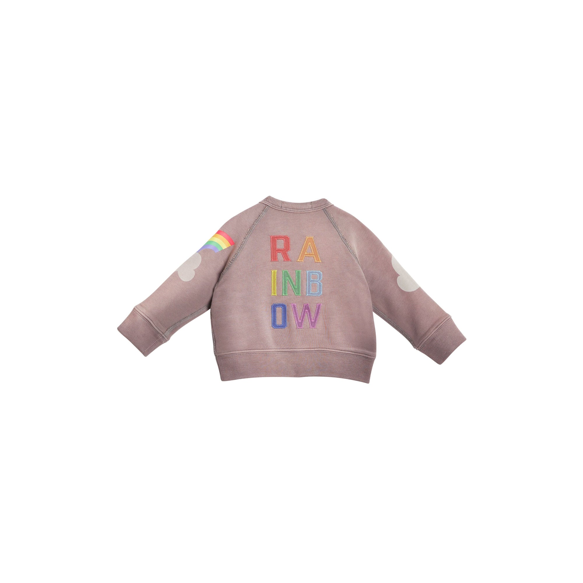 Sweat-shirt en coton avec imprimé smiley - Mauve