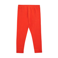 Legging en coton extensible avec logo - Orange Red