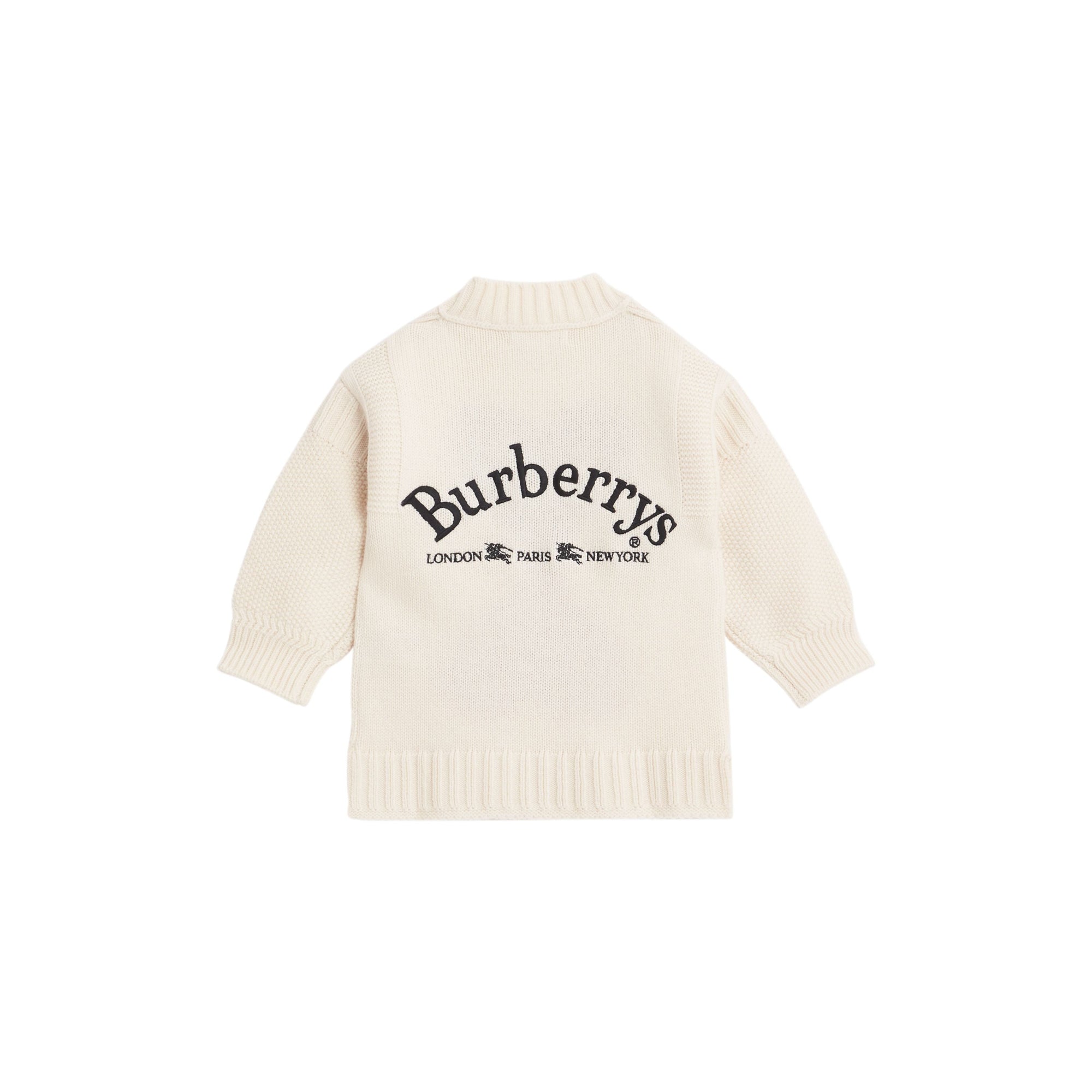 Pull en laine et cachemire avec motif double cœur en intarsia - Ivory