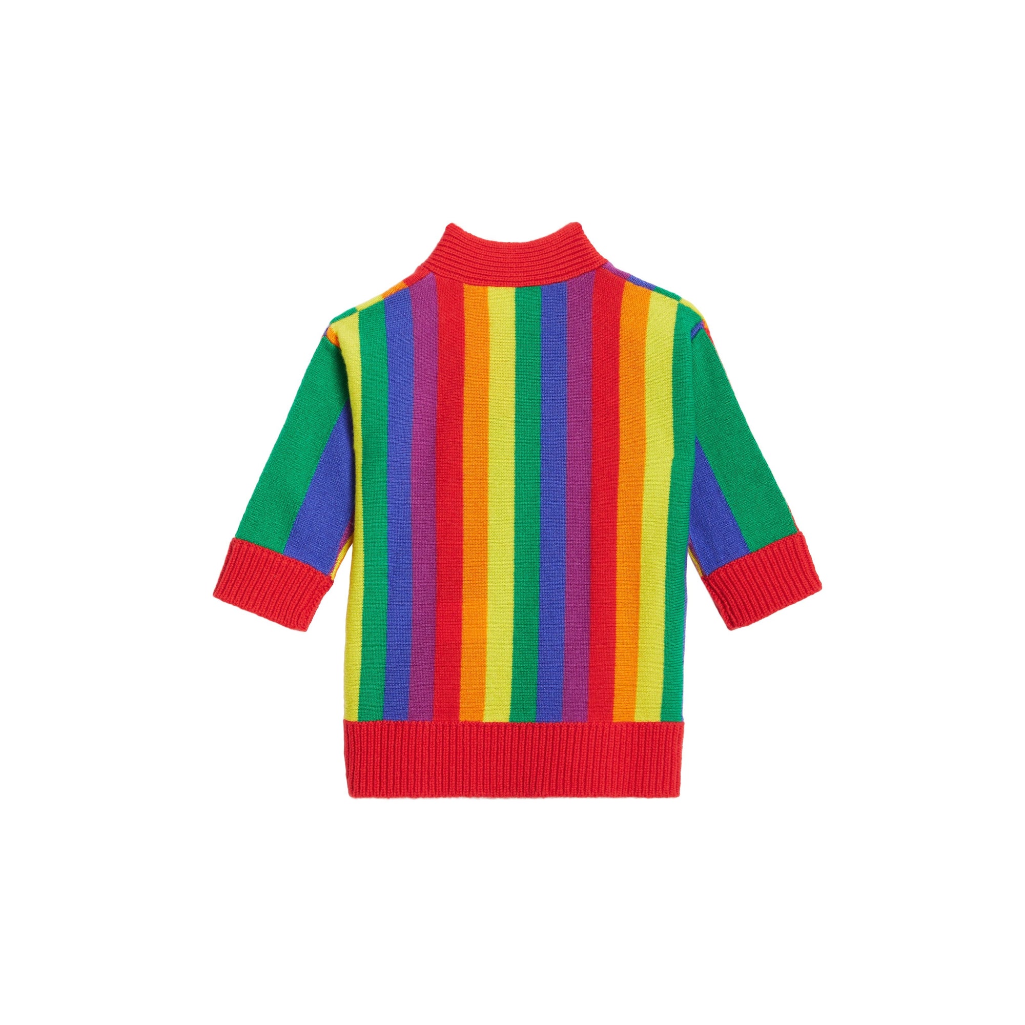 Robe pull en laine et cachemire rayée - Multicolour