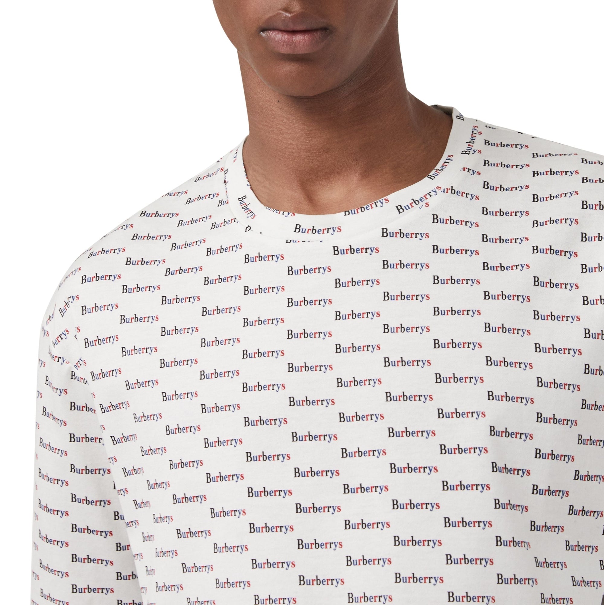T-shirt en coton avec logo d'archive - White