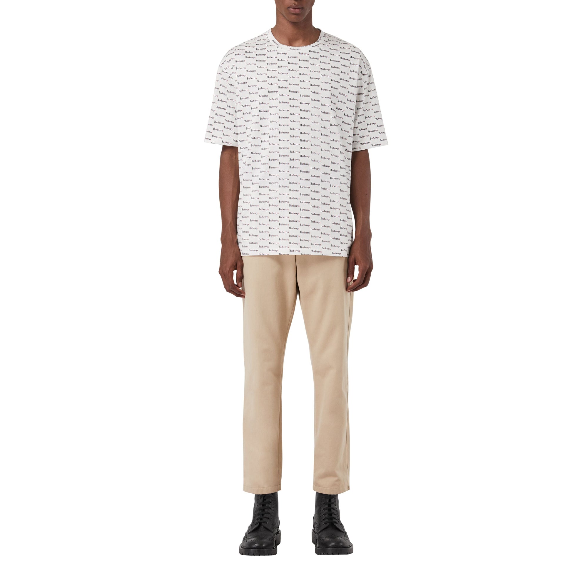 T-shirt en coton avec logo d'archive - White