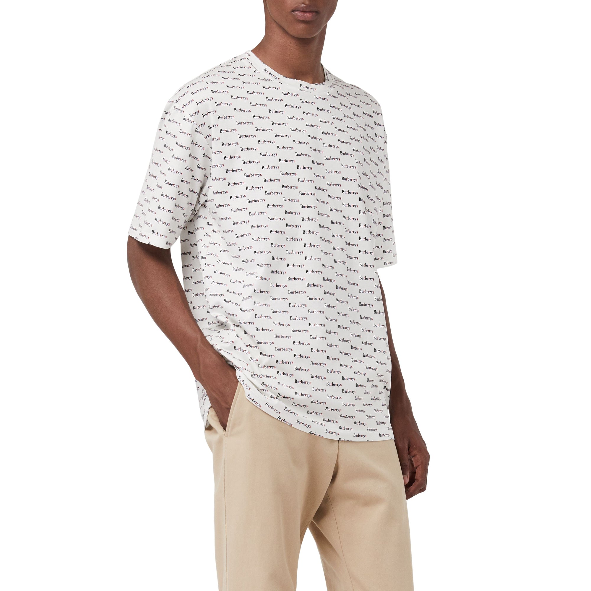 T-shirt en coton avec logo d'archive - White