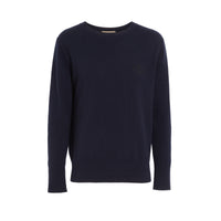 Pull en cachemire avec logo d'archive brodé - Navy