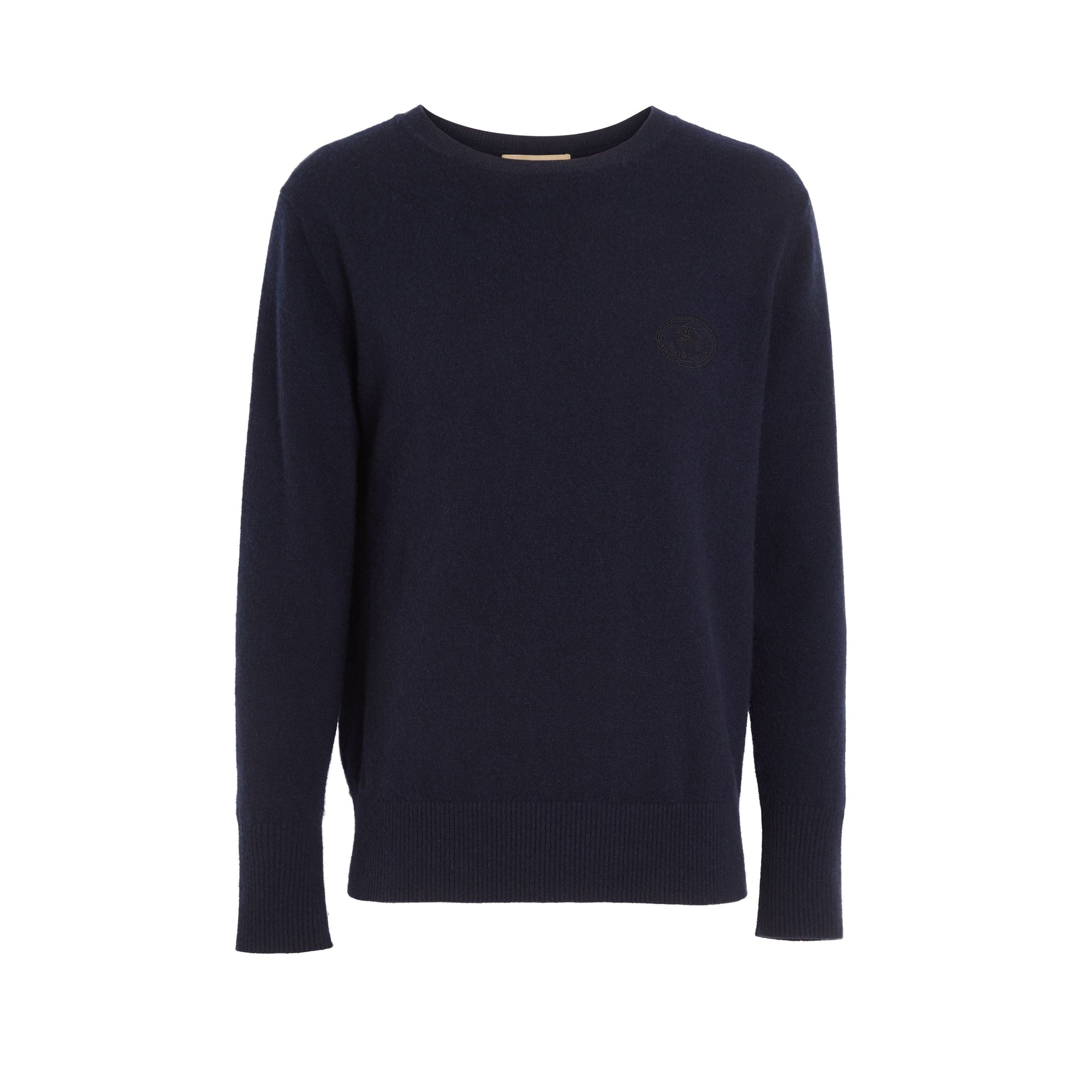 Pull en cachemire avec logo d'archive brodé - Navy