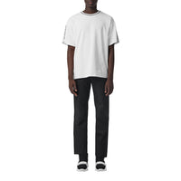 T-shirt en coton avec liseré - White