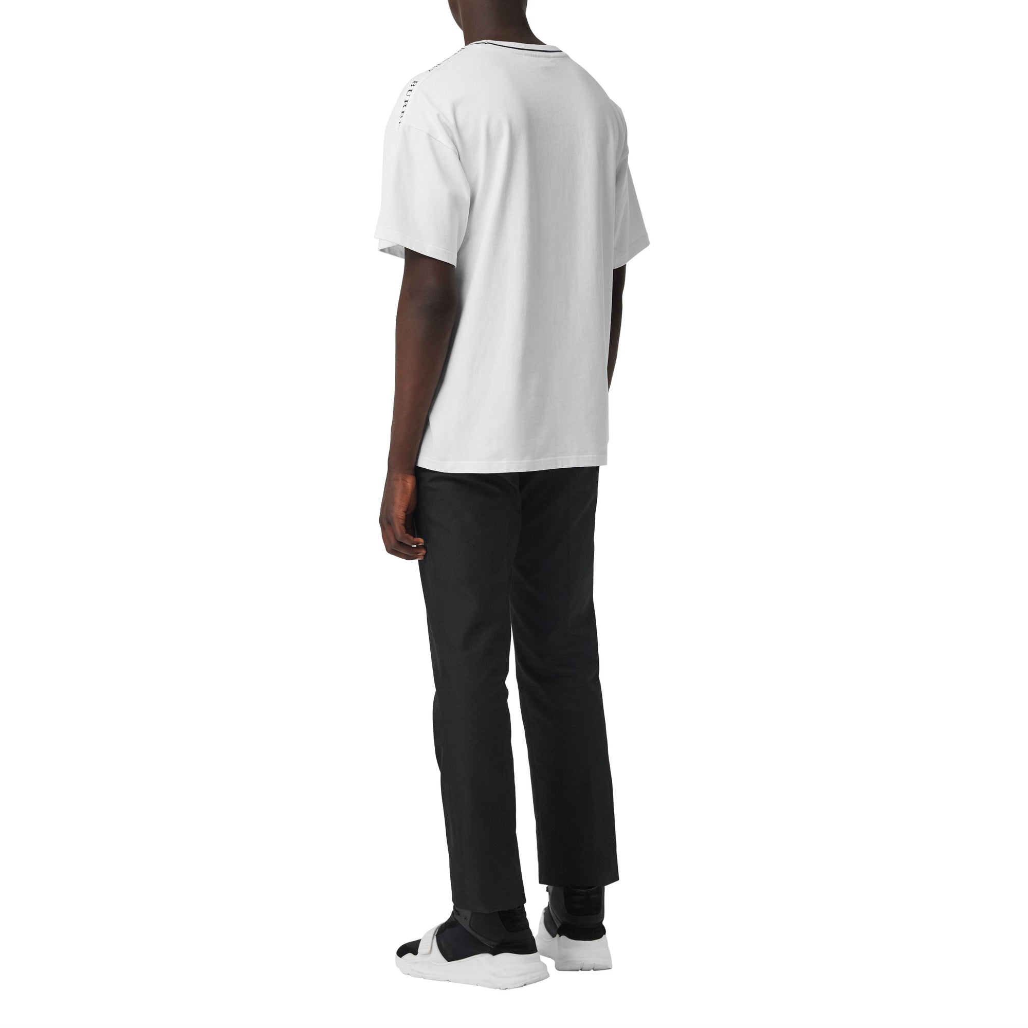 T-shirt en coton avec liseré - White