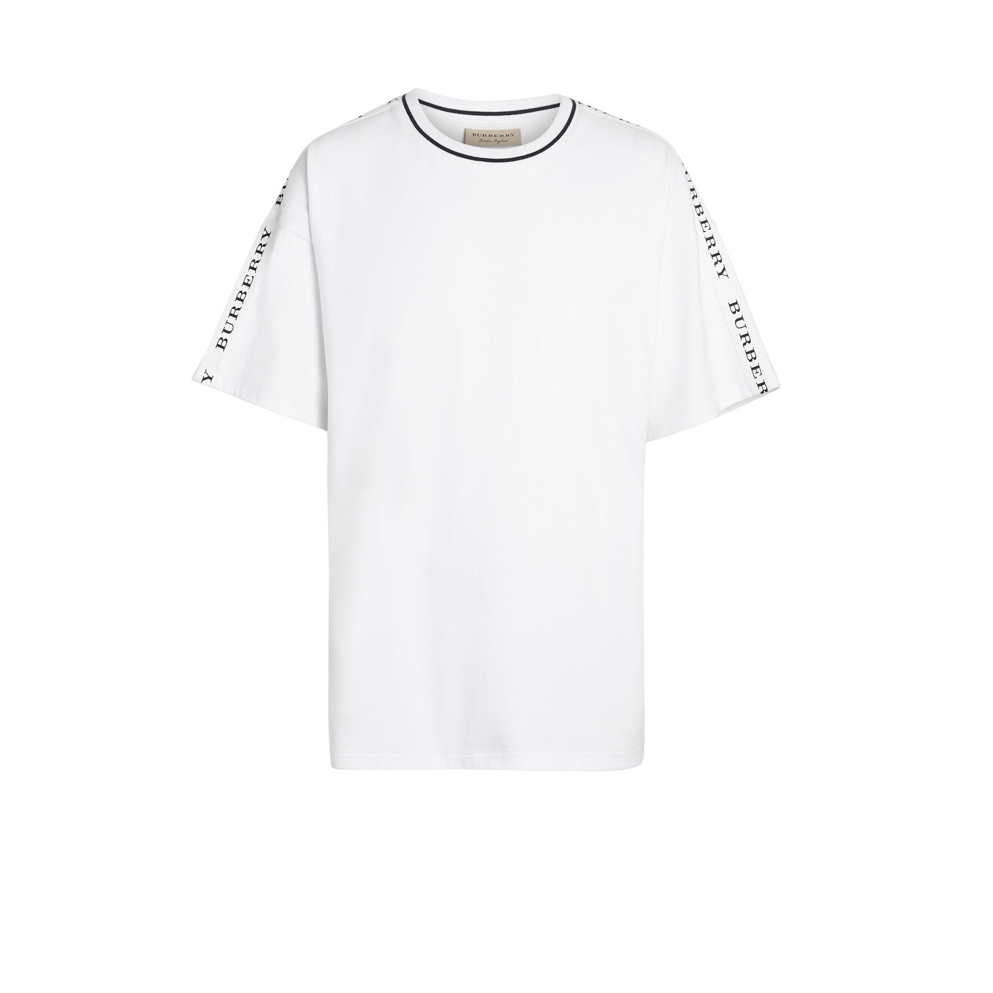 T-shirt en coton avec liseré - White
