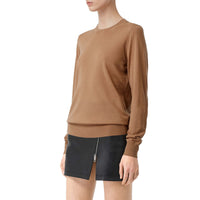 Pull en laine mérinos avec Vintage check - Camel