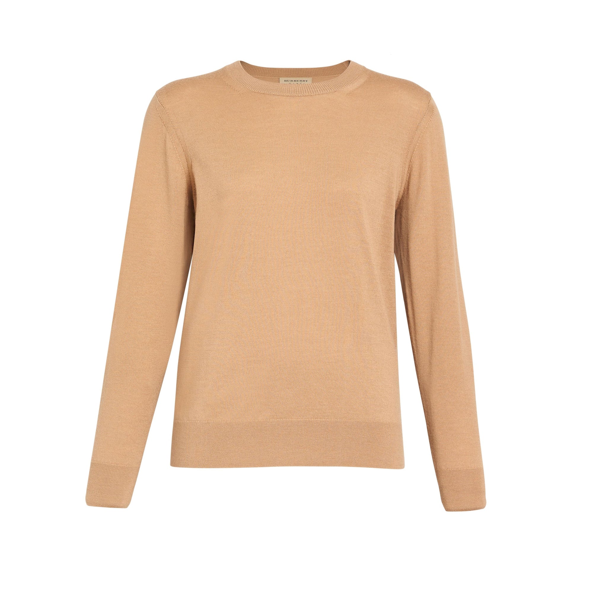 Pull en laine mérinos avec Vintage check - Camel