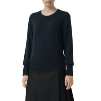 Pull en cachemire avec appliqué logo d'archive - Navy