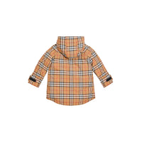 Doudoune rembourrée à capuche avec motif Vintage check - Antique Yellow