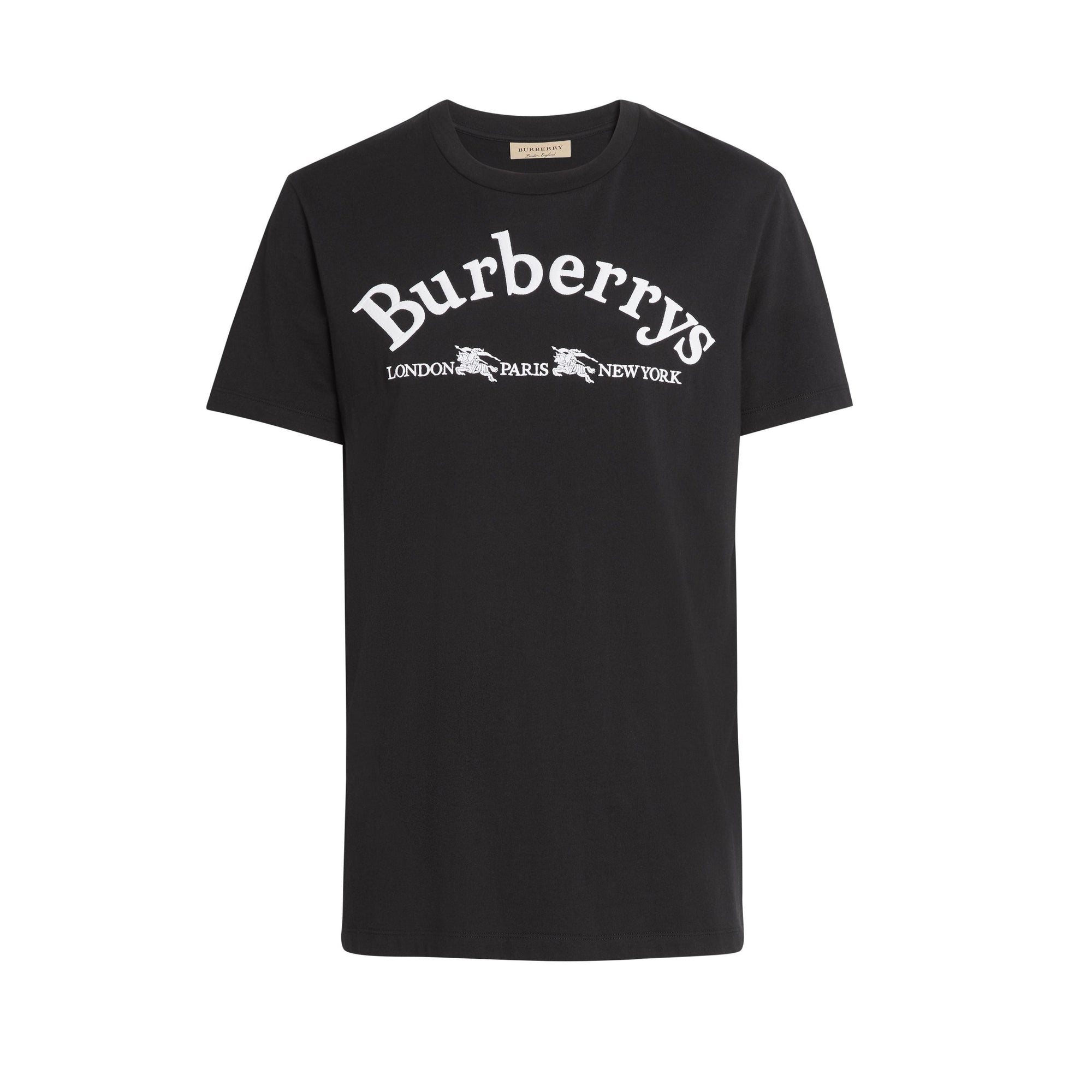 T-shirt en coton avec logo d'archive - Black