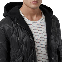 Veste à capuche matelassée réversible - Black