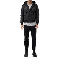 Veste à capuche matelassée réversible - Black