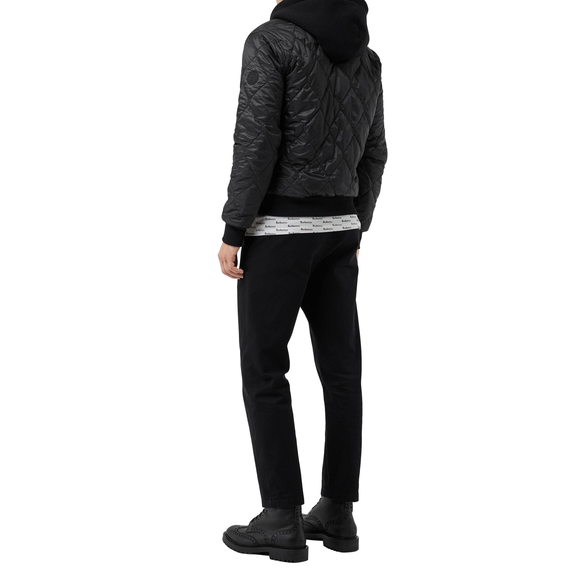 Veste à capuche matelassée réversible - Black