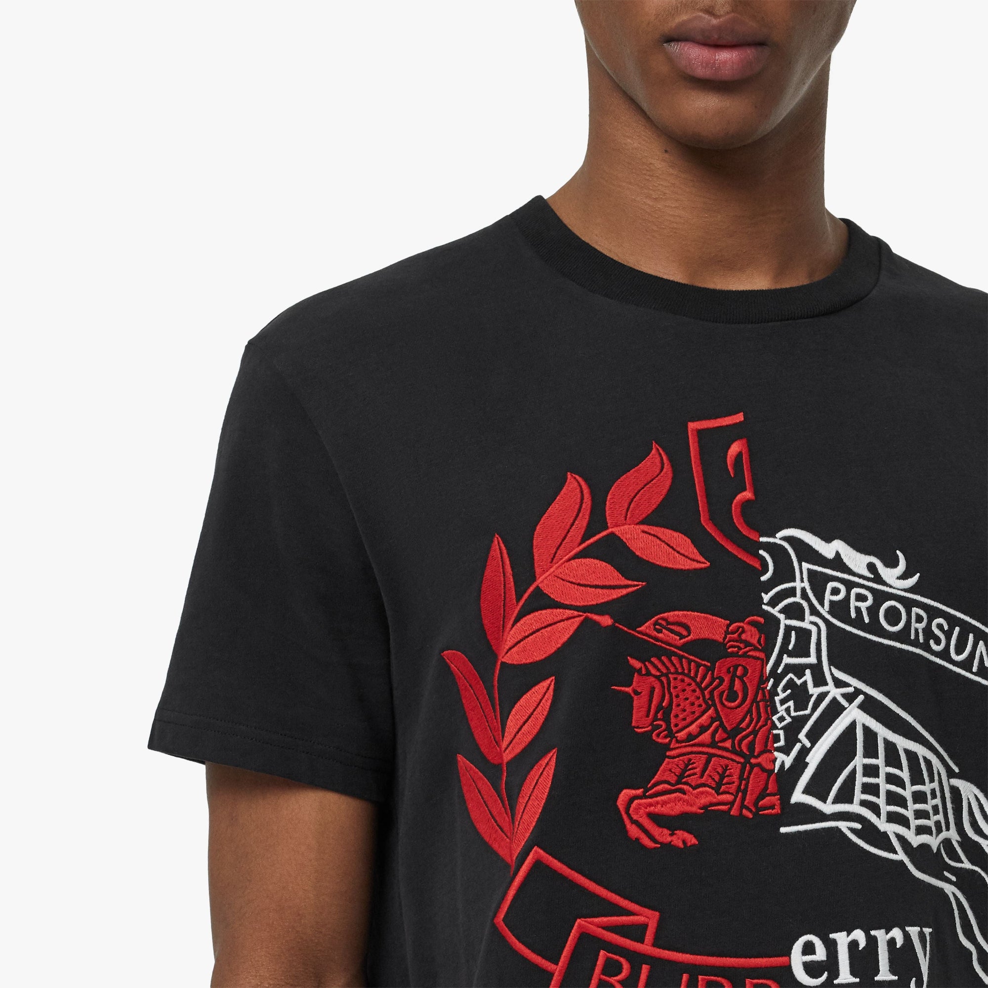 T-shirt en coton avec écusson - Black