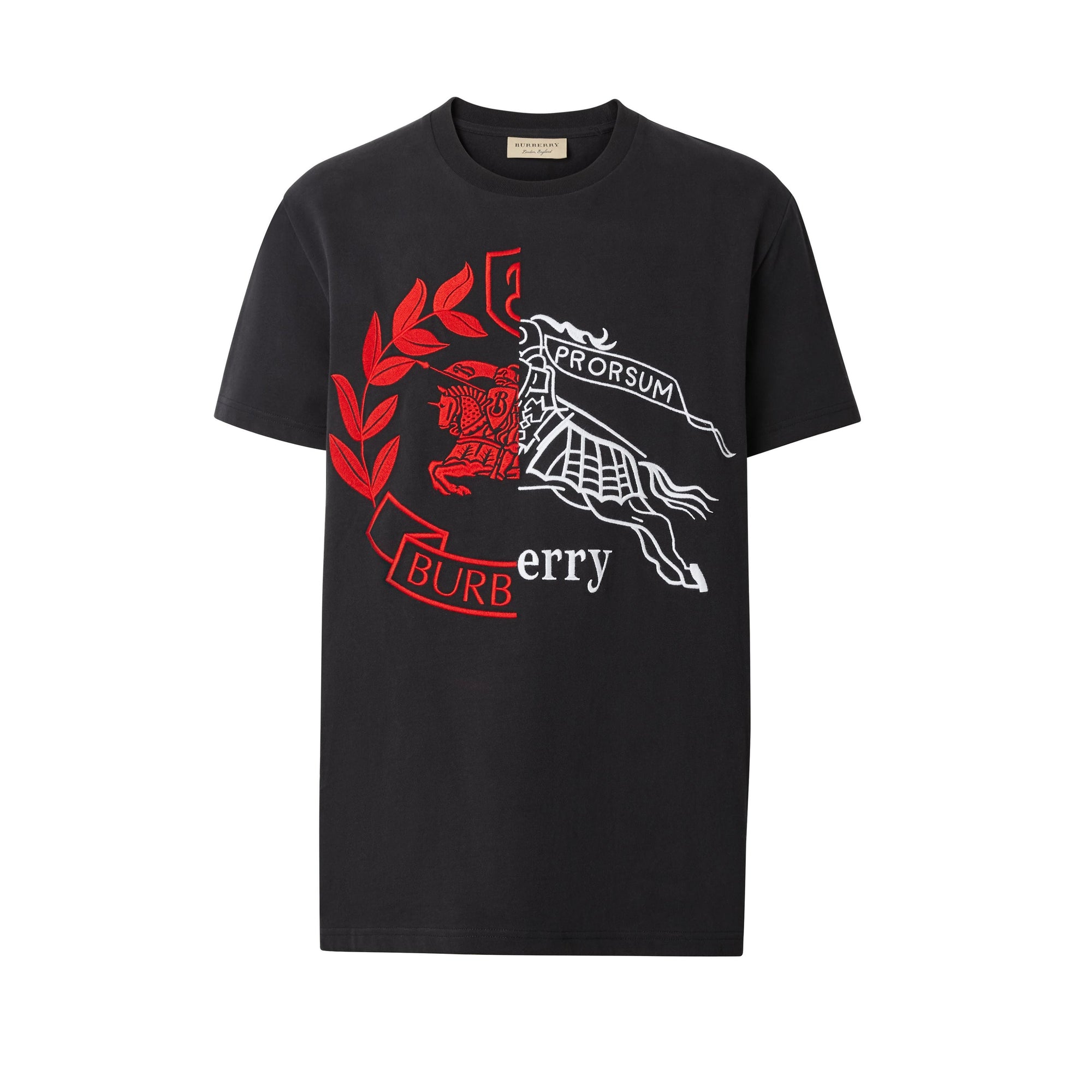 T-shirt en coton avec écusson - Black