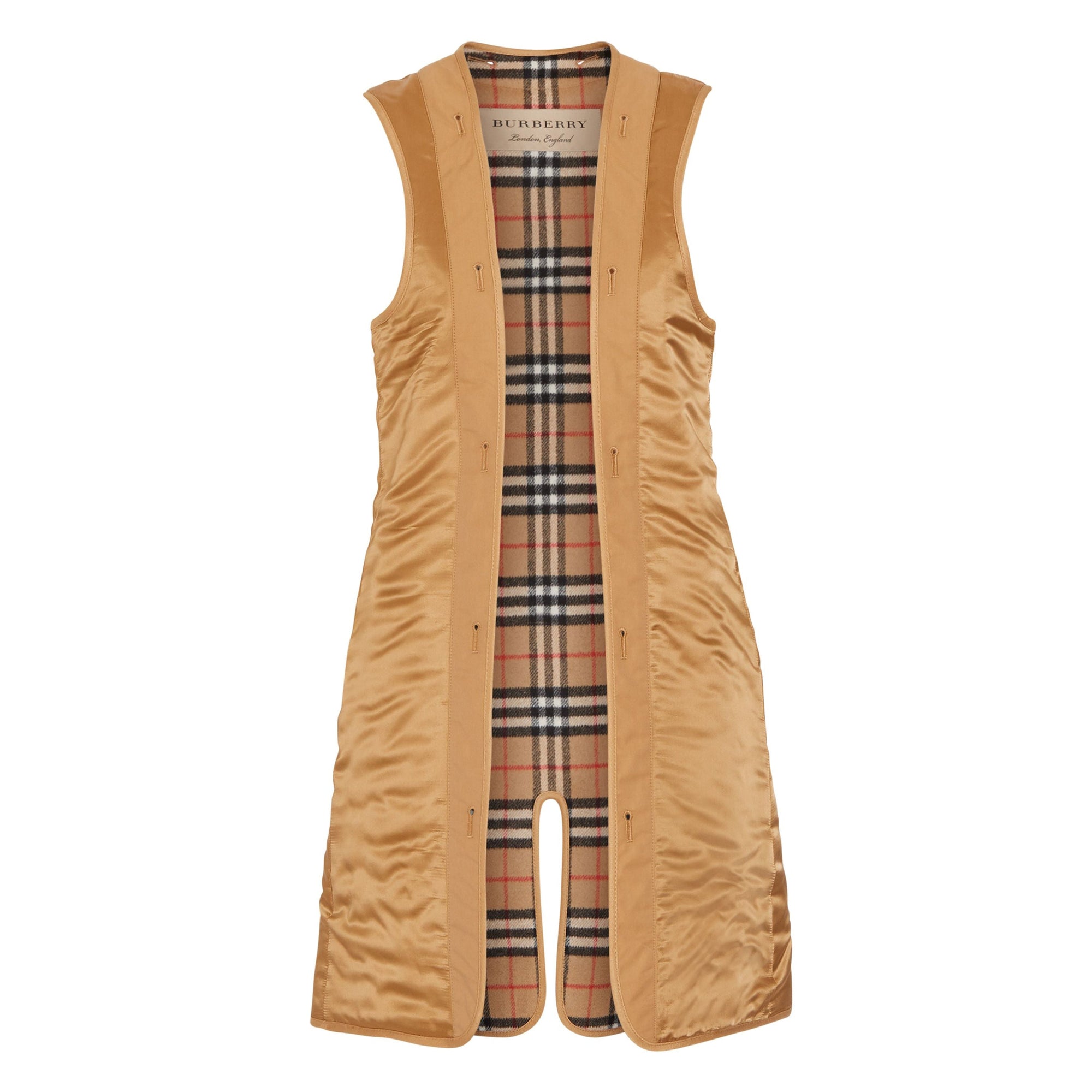 Gilet intérieur en laine et cachemire pour trench Burberry - Antique Yellow