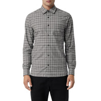 Chemise en coton à motif check - Charcoal
