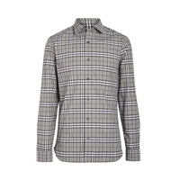 Chemise en coton à motif check - Charcoal