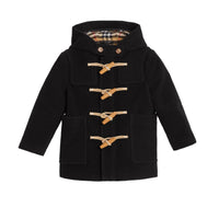 Duffle-coat en laine double face - Black Check