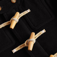 Duffle-coat en laine double face - Black Check
