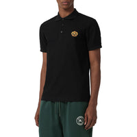 Polo en piqué de coton avec logo d'archive - Black