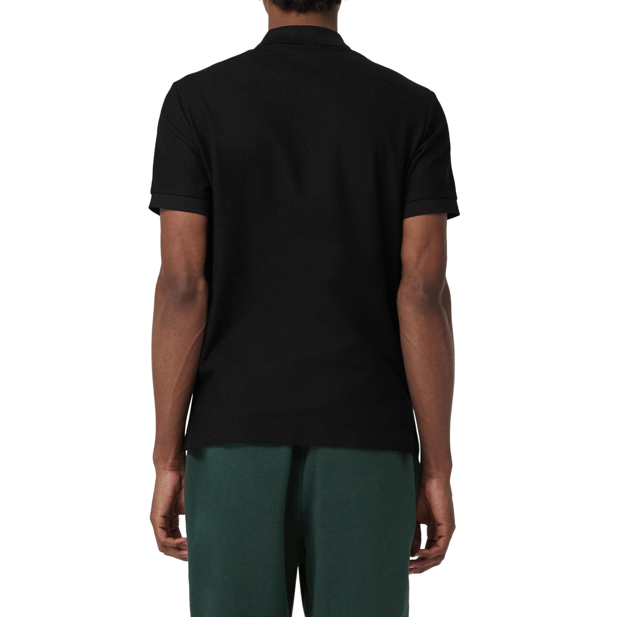 Polo en piqué de coton avec logo d'archive - Black