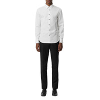 Chemise habillée classique en popeline de coton - White