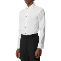 Chemise habillée classique en popeline de coton - White
