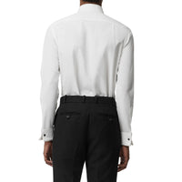 Chemise habillée classique en popeline de coton - White