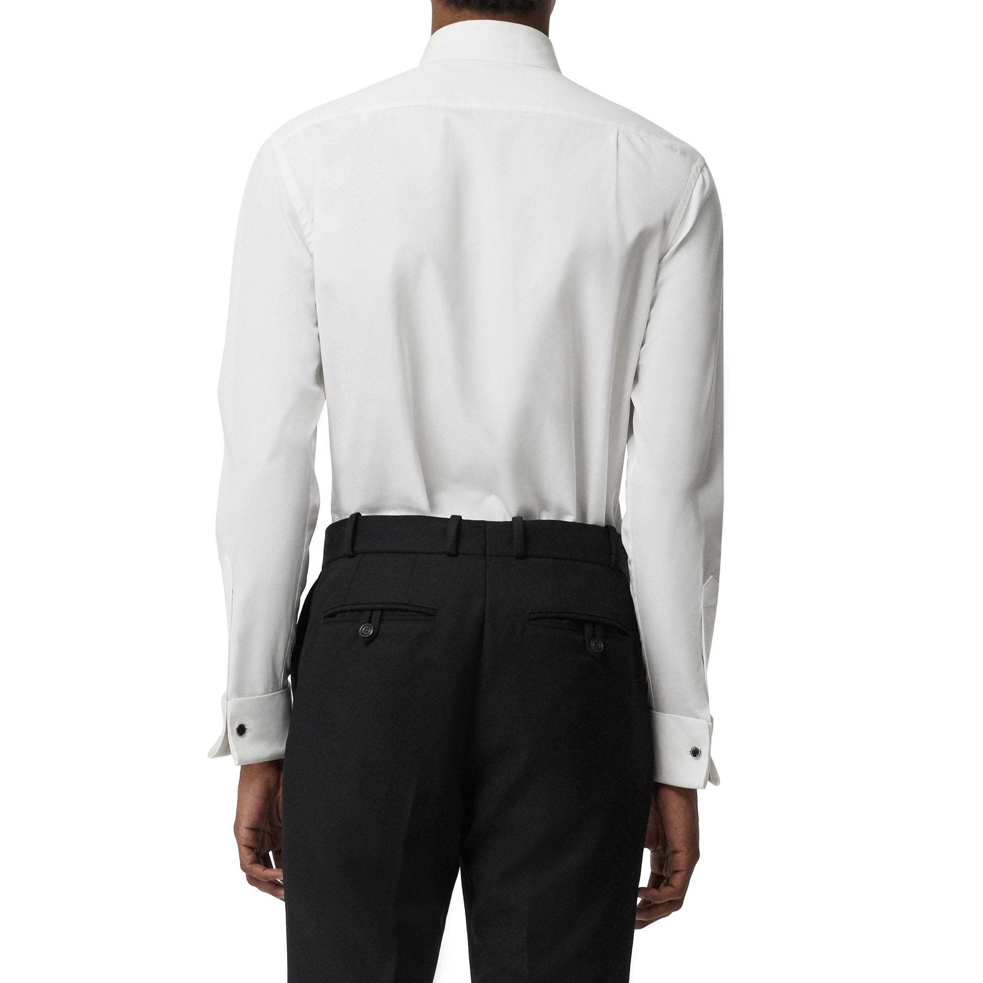 Chemise habillée classique en popeline de coton - White
