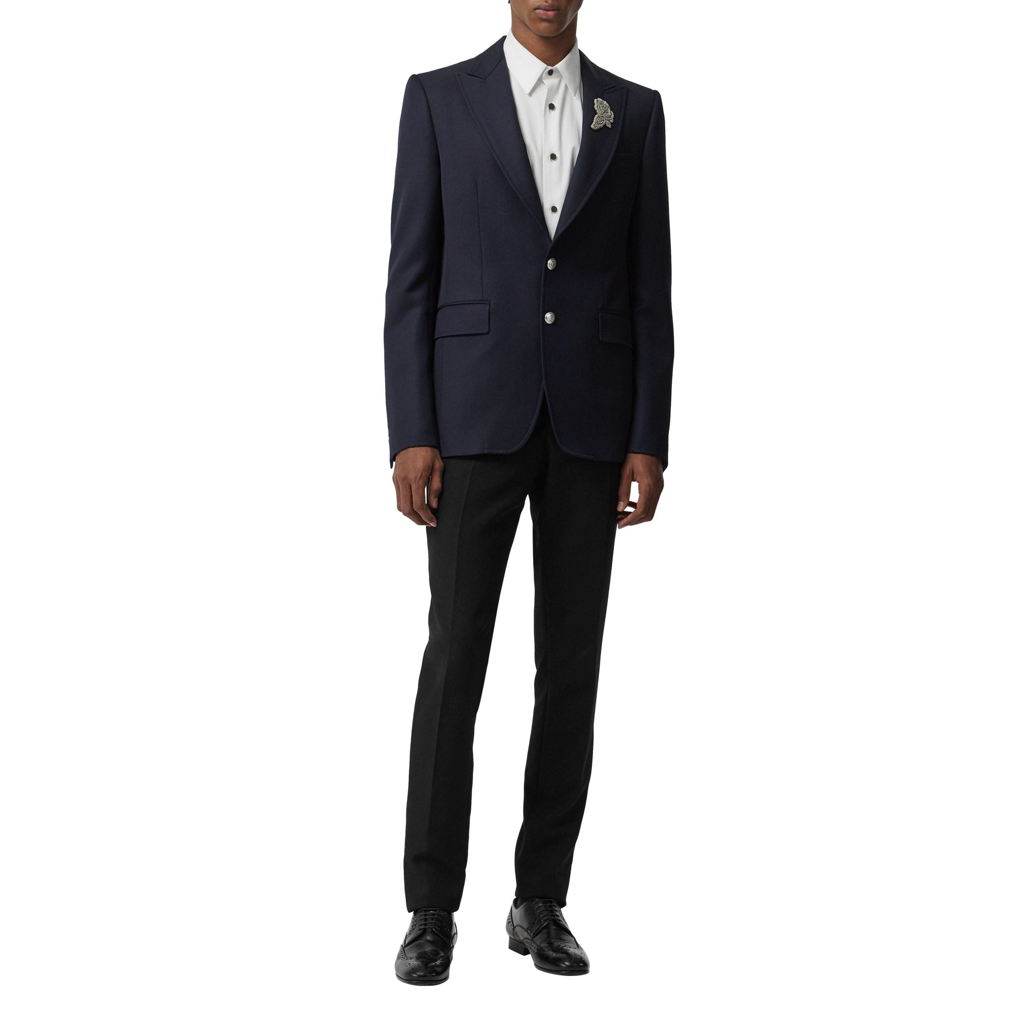 Chemise habillée classique en popeline de coton - White