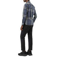 Chemise en coton extensible à motif check - Thistle Blue