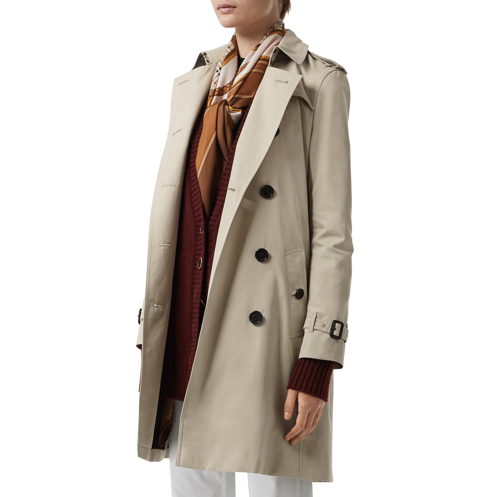 Trench Kensington en gabardine de coton - Stone