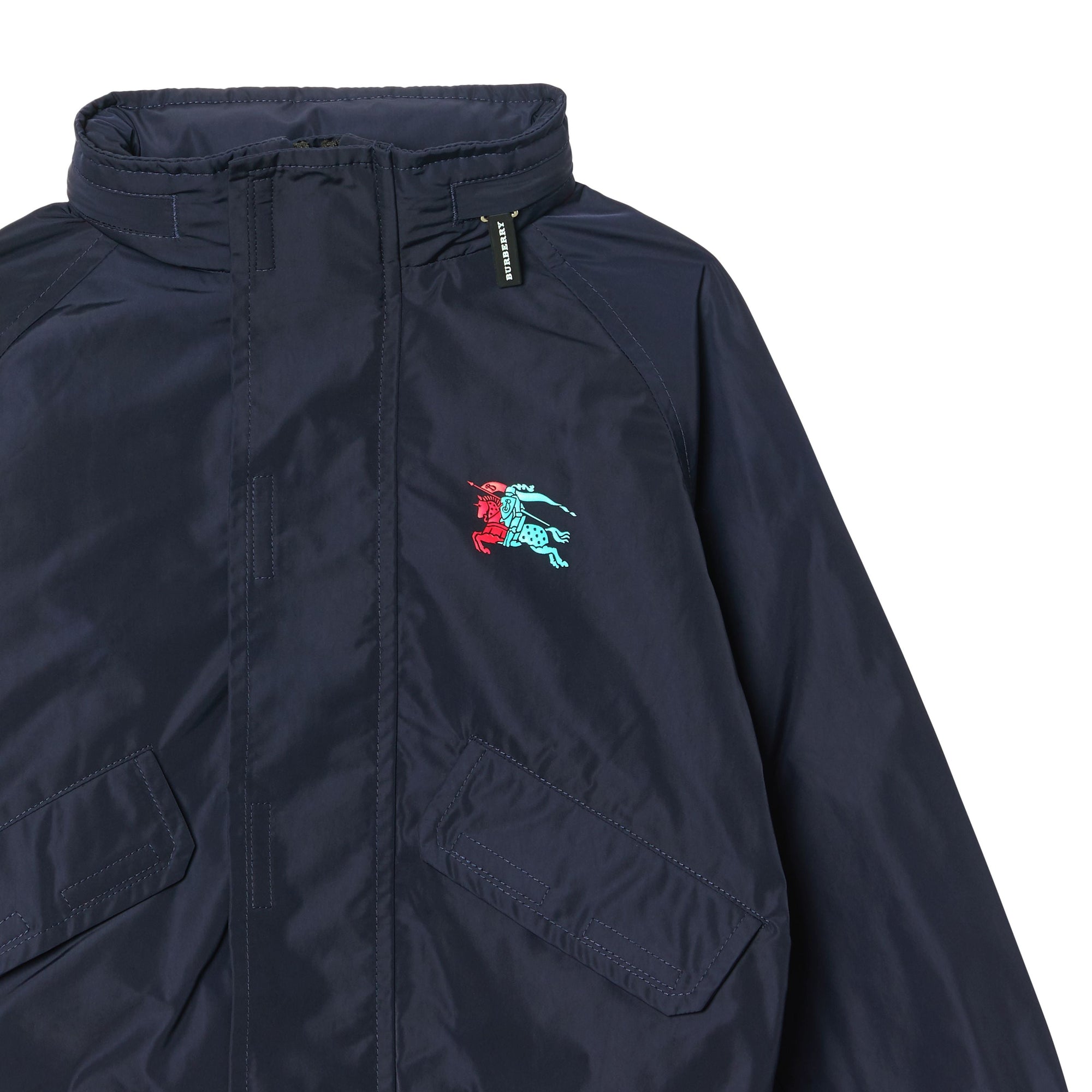 Veste en taffetas à mémoire de forme avec capuche repliable - Navy