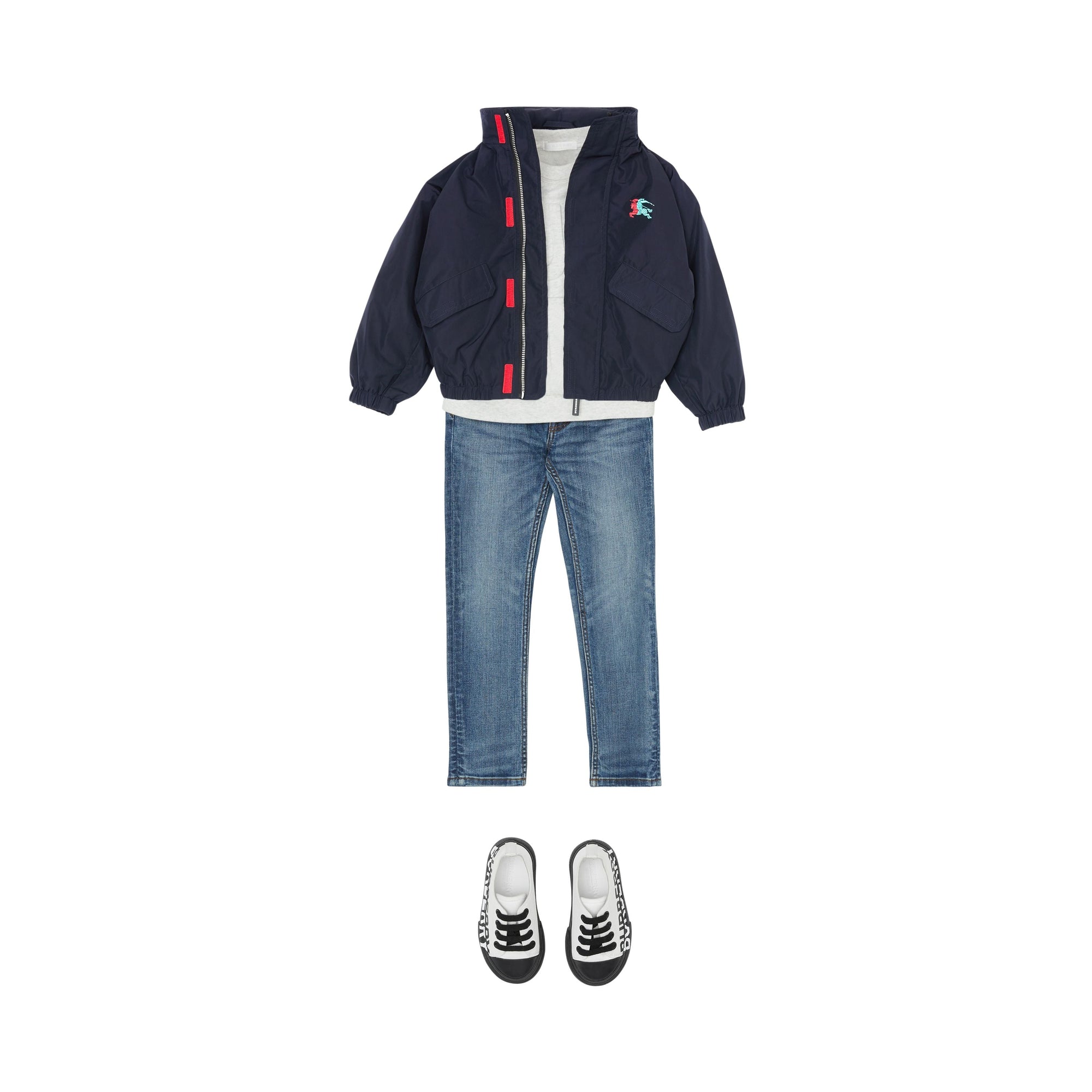 Veste en taffetas à mémoire de forme avec capuche repliable - Navy
