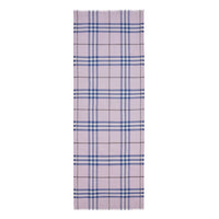 Écharpe légère en laine et soie à motif check - Pale Orchid